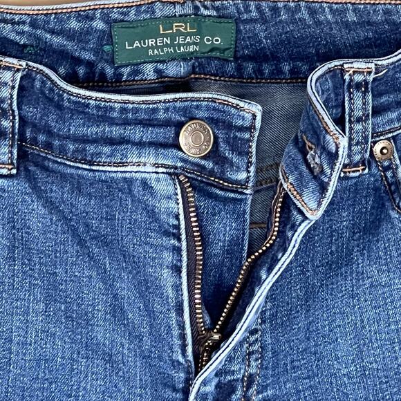LRL Lauren Ralph Lauren Women’s Straight Leg Dark Wash Jeans with Stretch size 6 - Picture 9 of 13
